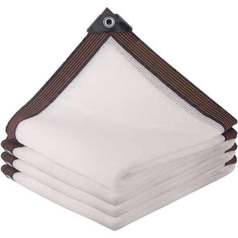 1 Filet D'ombrage Blanc 50% Hdpe Perméable 3x4m Pour Serre Terrasse Jardin (1/5)