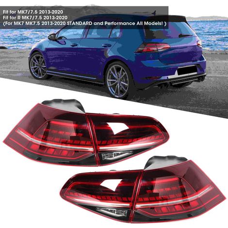 Eosnow – Feux arrière LED dynamiques rouge foncé – Étanchéité IP67 – Installation plug and play – Compatible MK7/7.5 R 2013-2020
