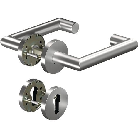Ogro Drückerrosettengrt. Core Klasse 4 8907/6501/7122 WC Edelstahl (1/2)