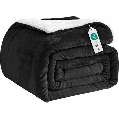 Plaid Polaire 200x230 cm Couverture Sherpa Chaud et Doux Canape (1/5)