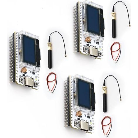 LoRa ESP32 Lot de 3 cartes de développement Meshtastic LoRa V3 ESP32 avec écran OLED et antenne, Dual-Core 240 MHz Bluetooth WiFi USB C ESP32 IOT Board 863 928 MHz pour Arduino (1/5)