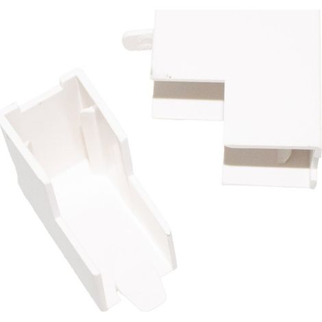 2 PZ Angolo Esterno Connettore Angolare Per Canaline Passacavi 15X17mm Made In Italy