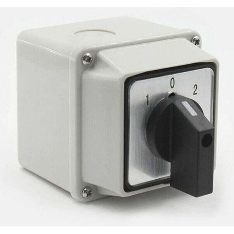 Selector universal de levas rotativas LW26-20A 380V – 8 terminales 3 posiciones 1-0-2 conmutador con interruptor principal TopHomer (1/4)