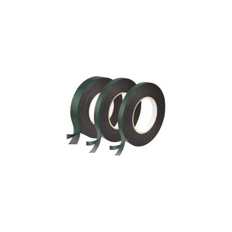 3 Rouleaux Double Face Ruban, Ruban Adhésif Double Face Noire12 mm,12mm,25mm Ruban Mousse Extra Fort Ruban Eponge Imperméable Isolant Etanche Anti Chocs Chaleur Thermique (1/5)