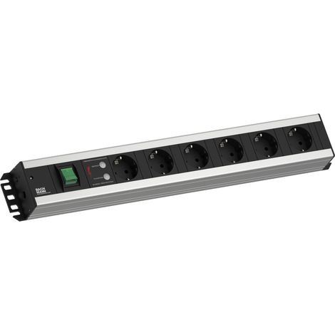 BACHMANN REGLETA PARA ARTESANOS 6xCEE7/3 1xSPD 1xInterruptor 2,0m CEE7/7, 300.011