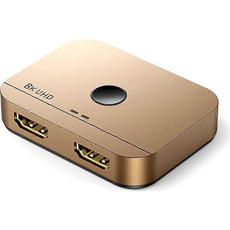 Commutateur HDMI 2.1 compatible 8K 60 Hz et 4K 120 Hz pour ordinateurs portables, PC, PS5, moniteurs, Xbox et TV. Répartiteur HD bidirectionnel 2 entrées/1 sortie. (1/5)