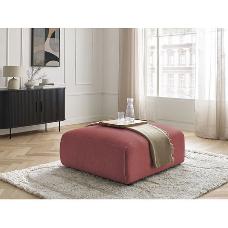 BOBOCHIC - Pouf grand JANA tissu velours Orange