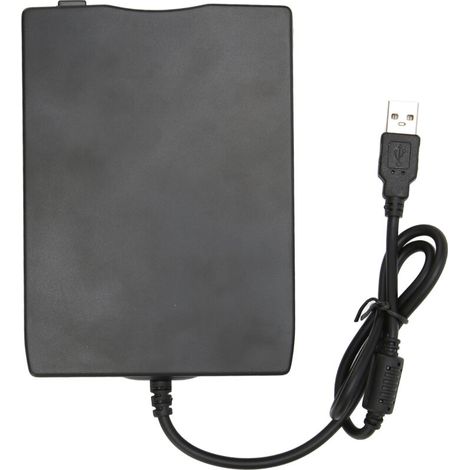 Lecteur de disquettes externe USB ultra-fin et silencieux 3,5 pouces, compatible USB 1.1/2.0/3.0, pour disquettes 1,44 Mo 2HD, compatible avec ordinateur portable et PC de bureau (1/5)