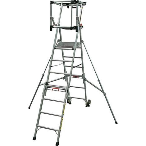 Centaure – Plate-forme individuelle roulante télescopique 4 à 7 marches – Hauteur d'accès jusqu'à 3.80m – Charge maximale 150kg – Conforme norme EN 131-7 (1/5)