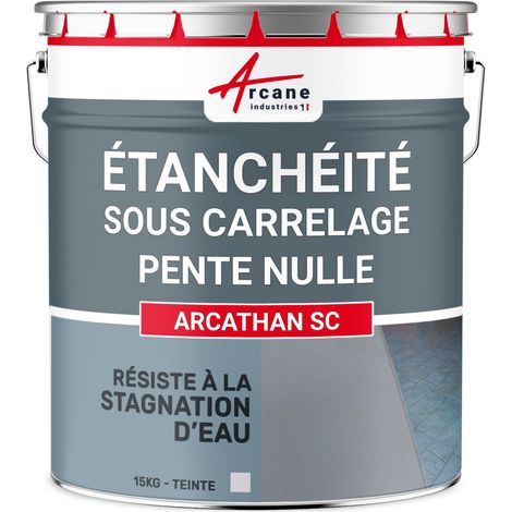 Arcane Industries – Résine d'étanchéité sous carrelage – Membrane polyuréthane pour terrasse et balcon – Résistante à l'eau et au gel – Application facile