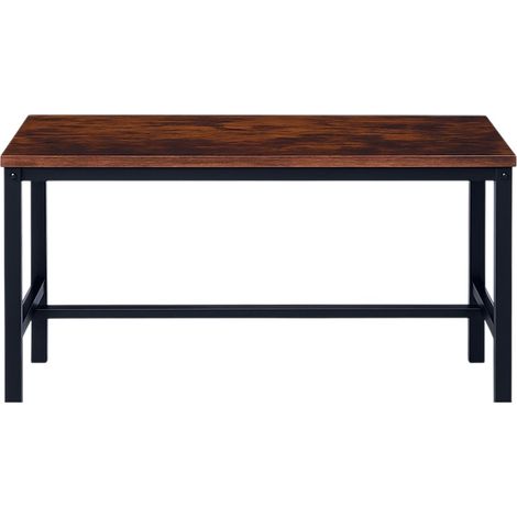 Juego de 2 bancos de comedor industriales - Madera y hierro
