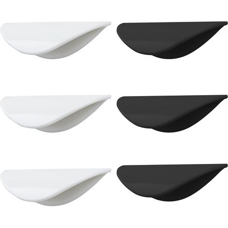 Poignées de tiroir (6 pièces), boutons de porte de cuisine, poignées coquillage, boutons en forme de coquillage, auto-adhésives, poignées de porte coulissante, boutons de meuble, poignées de ti (1/5)