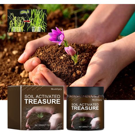 Bodenaktivator, Pflanzennährstoffzusatz, Keimungsförderer, Pflanzmittel, Bodenverbesserer, Bodenqualitätsverbesserer, Gartenpflege – 200 g -- DE (1/5)