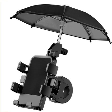 Support de téléphone portable en forme de parapluie, noir, silicone (1/5)