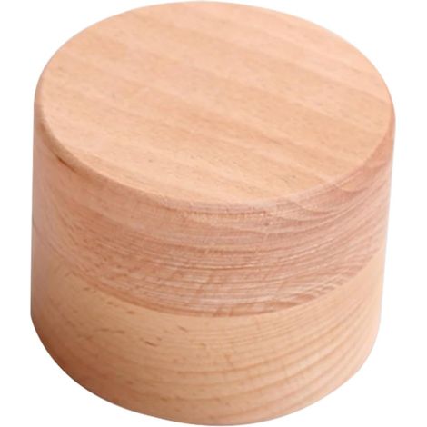 Boîte à Bague Ronde en Bois pour Alliance Mariage Élégante (1/5)