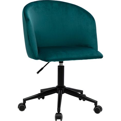Bürostuhl in petrolblauem Samt VANITY