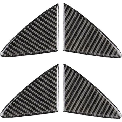 Set di 4 elementi decorativi in fibra di carbonio per la griglia anteriore dei modelli Mitsubishi Axela 2014, 2015 e 2016.