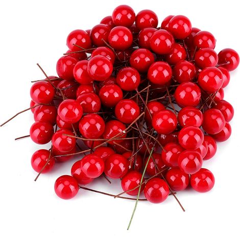 Dekorative Beere, 100 Stück künstliche Beeren, dekorative Weihnachtsbeere, für Heimdekoration, Weihnachtsschmuck