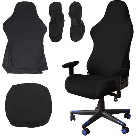 Gaming-Stuhlbezug, 4-teiliges Set Bürostuhlbezug mit Armlehnen und Rückenlehne, Computerstuhlbezug für Gaming-Stühle (Stuhl nicht enthalten) (1/4)