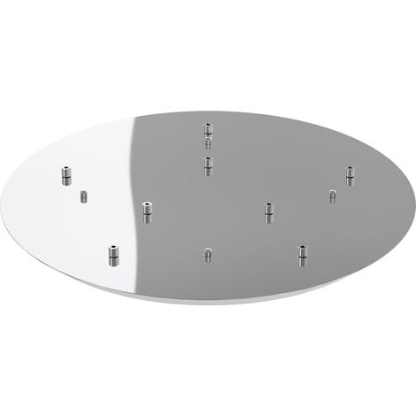 Rosone Tondo Metallo Cromo 8 Fori D60Cm