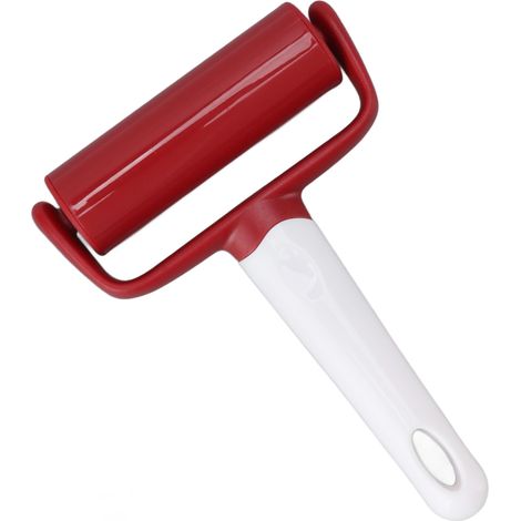 Petit rouleau à pâtisserie antidérapant, suspendu, en plastique, type T, avec poignée, idéal pour la pâte à pizza et à tarte. (1/5)