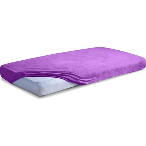 Lenzuolo FROTTE CLASSIC con elastico 110x190, 120x200x20, c.violet22, MATEX (1/5)