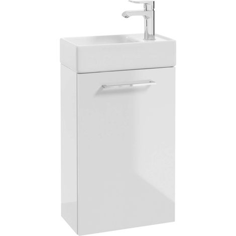 kielle Vega - Schrank mit Handwaschbecken, 40x68x22 cm, weiß glänzend 50018S40
