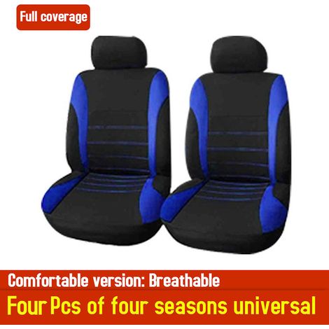 Lot de 4 housses de siège de voiture universelles, coussin de protection pour véhicule, quatre saisons, appuie-tête complet, décoration intérieure pour la plupart des voitures (1/5)