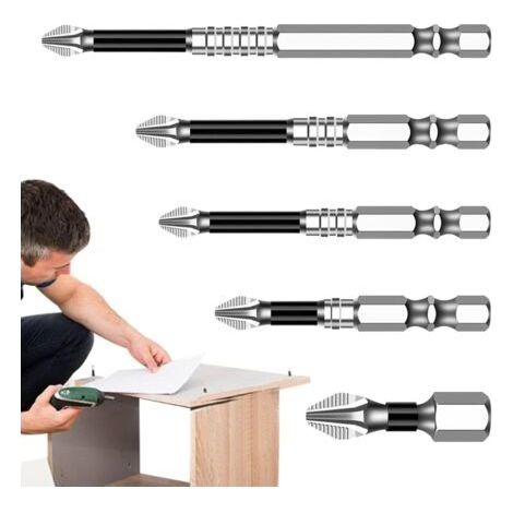 Precision Screwdriver Kit - 6 Piece Magnetic Chrome Vanadium Bit Set - Non-Slip Replacement Screwdriver for Electronic Repair, Hobbyists and Professionals (1/5)
