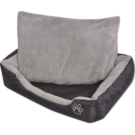 Cama para perros con cojín acolchado 50 cm negro 020001571