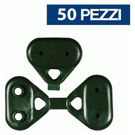 BOTTONI GANCI CLIPS PER RETE VERDE TELO OMBREGGIANTE FISSAGGIO PZ 50 (34717/50)