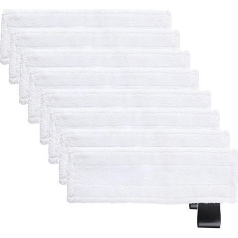 8PCS Bonnettes Microfibre pour Kärcher, Lingette Remplacement pour Karcher Vapeur, Chiffons Microfibre pour Karcher SC2 SC3 SC4 SC5, Kärcher Bonnettes pour Buse de Sol (1/5)
