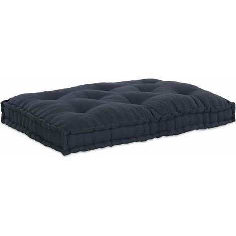 Coussin de canapé sur palette Anthracite 120 x 80 x 12 cm tissu (1/5)