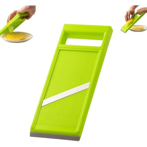 1 mandoline - Trancheuse à légumes - Acier inoxydable - Légumes - Trancheuse à pommes de terre - 27,3 x 10,3 x 2,2 cm - Prise en main facile - Pour pommes de terre, carottes, concombres et oignons (1/5)