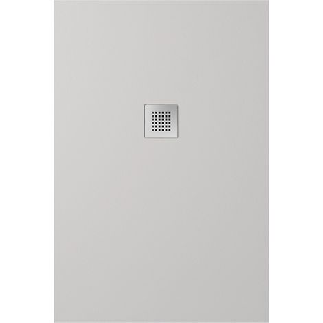 Receveur de douche rectangulaire 70x160cm en Marmoresina Gris Effet Pierre Hauteur 2,5cm Mod. Kos