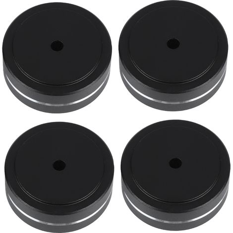 Robuste 40x15mm Verstärkerfüße aus Aluminiumlegierung, schwarze Vibrationsdämpfer für Audiogeräte. (1/5)