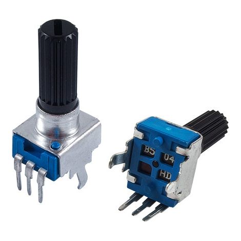 Potenciómetro rotativo R9011 100K L25 lineal (1/2)