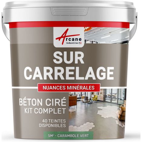 KIT KUNSTHARZBETON FÜR FLIESEN - Sternfrucht-Grün - 5 m²-Kit (2 Schichten)