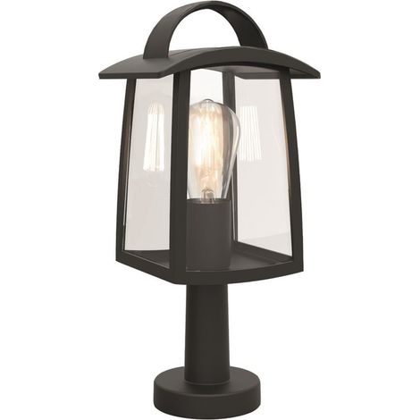 Lampione da giardino Kelsey nero Lutec E27 IP44 40cm