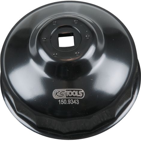 KS Tools - Cloche pour filtre à huile 3/8'', diamètre 86 mm / 16 cannelures - 150.9343 (1/3)