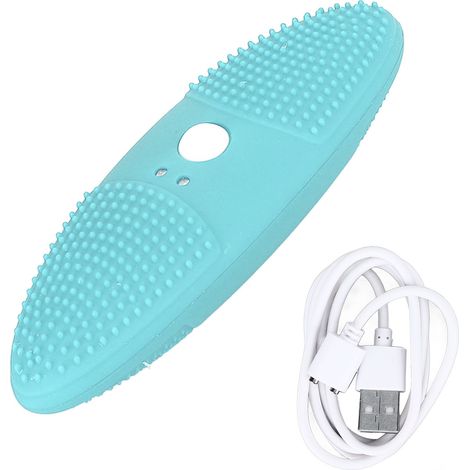 Nettoyeur Ultrasonique 3 Niveaux Rechargeable USB, Machine à Laver Légumes Haute Fréquence Vibration Double Onde Bleu