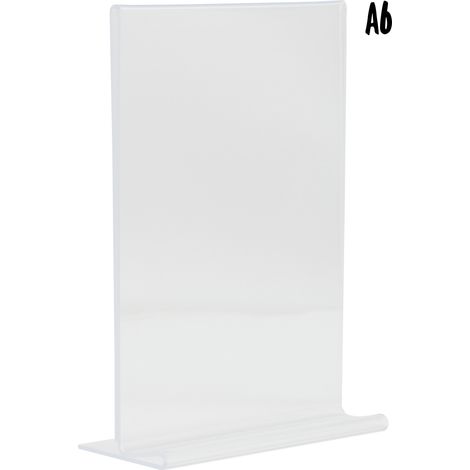 Porte-affiche vertical en acrylique transparent - Format A6 - Securit