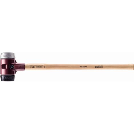 HALDER SIMPLEX Martillo de bateo Goma rellena / metal blando con carcasa de hierro maleable, mango de madera de nogal de alta calidad - D=80 mm - 3029.081