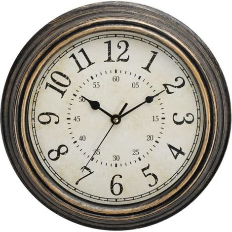 Bardusch-Horloge murale - JORMFTTE - Vintage - 30 cm - Silencieuse - Verre HD (1/4)