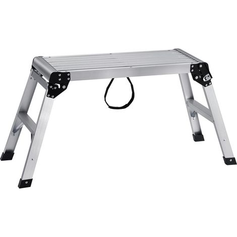 Pour peinture et lavage de véhicules, plateforme de travail pliante avec pieds antidérapants en aluminium (1/5)