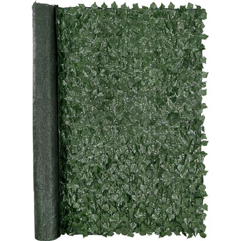 Haie Artificielle 244x183 cm Brise Vue Clôture de Lierre Artificiel Intimité Support en Tissu Maillé et Joint Renforcé Déco Fausses Feuilles pour Jardin, Extérieur, Cour, Balcon, Terrasse, Patio (1/5)