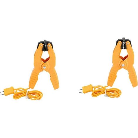2 PCS K – Type HVAC température Clamp with Banana Plug Adapter – Thermocouple Capteur pour HVAC & Plumbing (1/5)