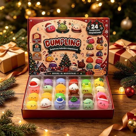 Calendrier de l'Avent 2026 avec 24 Figurines de Dumpling de Noël (1/5)