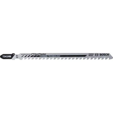 Lames de scie sauteuse BOSCH T341HM, L : 132mm, 3 pieces pour fibres et platres