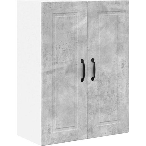 Meuble mural de cuisine,Armoire de cuisine avec étagère Gris béton 60 x 31 x 80 cm CFW20392 (1/5)